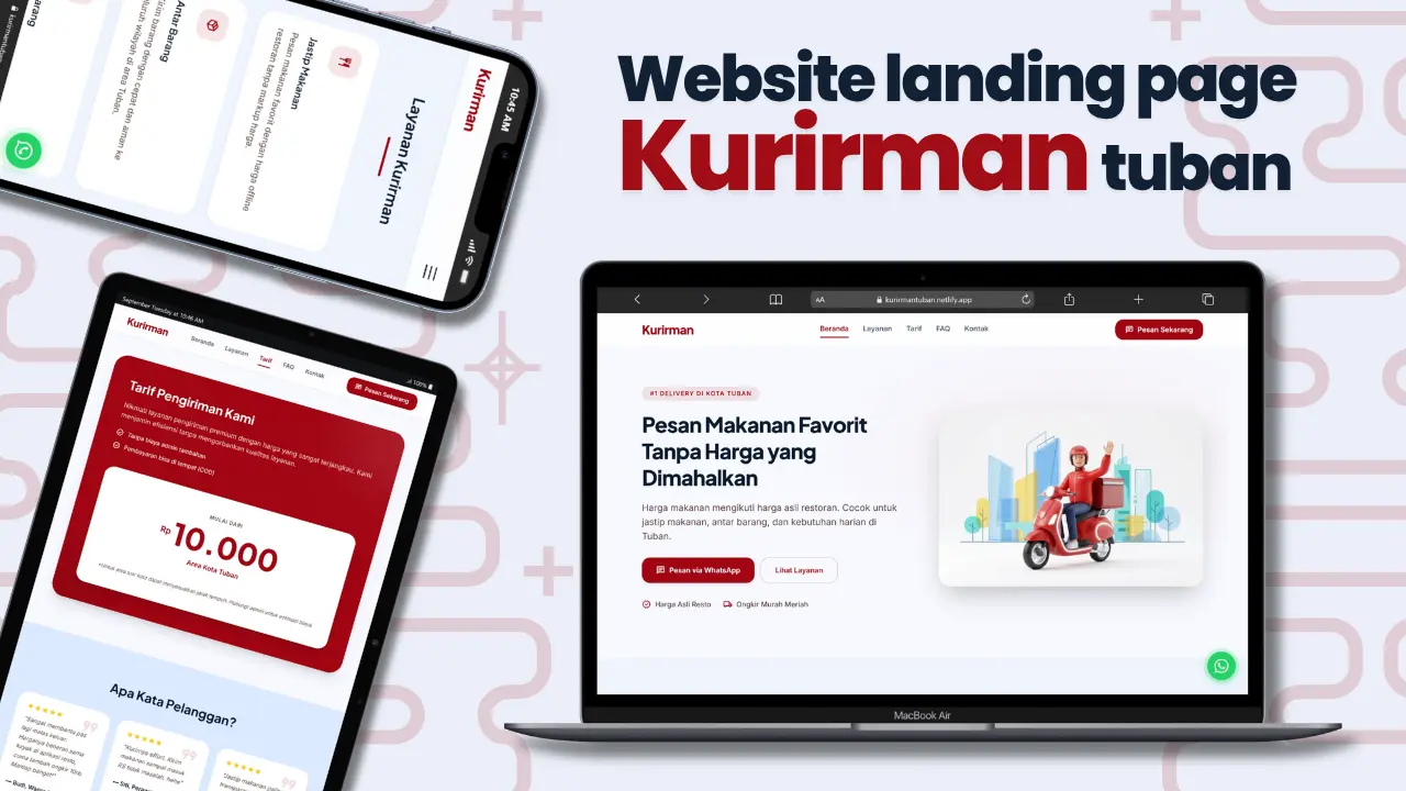 Tampilan Landingpage kurirman